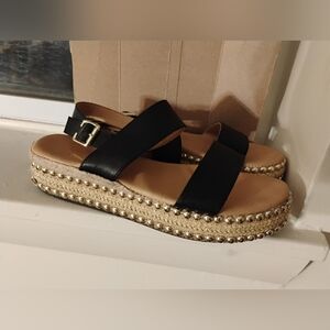 Elegant Black Espadrille Sandals